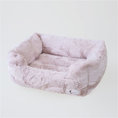 Luxe Dog Bed in Blush bolster beds for dogs, luxury dog beds, memory foam dog beds, orthopedic dog beds
