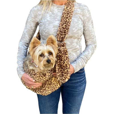 Adjustable Cheetah FurBaby Sling Dog Carrier Pet Carriers & Crates dog carriers, dog carriers backpack, dog carriers slings, dog purse 