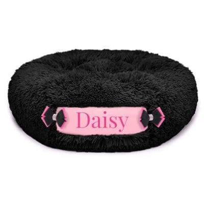 Black Shag & Puppy Pink Customizable Dog Bed NEW ARRIVAL
