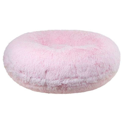 Bubble Gum Shag Bagel Bed bagel beds for dogs, cute dog beds, donut beds for dogs