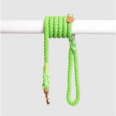 Natural & Sustainable Rope Dog Leash - Lime Green NEW ARRIVAL