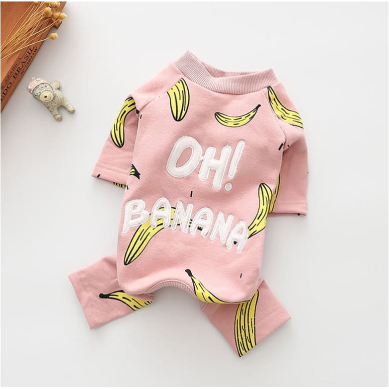 Pink OH! Banana Dog Pajamas NEW ARRIVAL