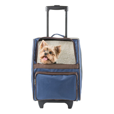 - Rio Navy Classic Dog Carrier On Wheels