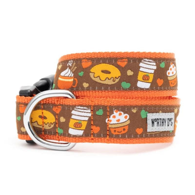 Pumpkin Spice Dog Collar & Leash Collection Pet Collars & Harnesses bling dog collars, cute dog collar, dog collars, fun dog collars, 