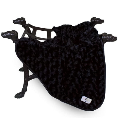 Black Rosebud Dog Blanket blankets for dogs, luxury dog blankets