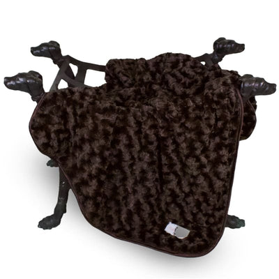 Chocolate Rosebud Dog Blanket blankets for dogs, luxury dog blankets