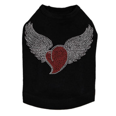 Heart & Wings Rhinestone Dog Tank Top clothes for small dogs, cute dog apparel, cute dog clothes, dog apparel, dog sweaters