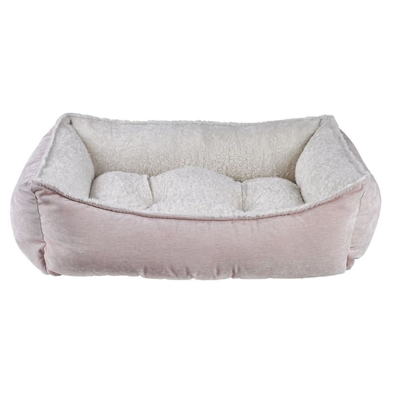 Bowsers Blush Microvelvet Scoop Dog Bed Dog Beds bolster beds for dogs, BOWSERS, luxury dog beds, memory foam dog beds, orthopedic dog beds