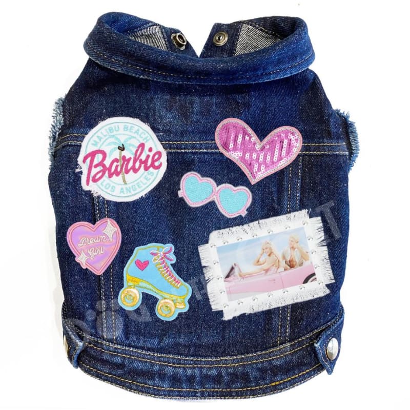 Barbie Denim Jacket for Large Dogs DOG IN THE CLOSET JACKET, MADE TO ORDER, MORE COLOR OPTIONS