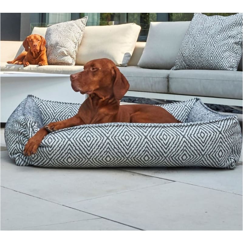 Bowsers Diamondback Micro Jacquard Urban Lounger Dog Bed Dog Beds bolster beds for dogs, BOWSERS, luxury dog beds, memory foam dog beds,