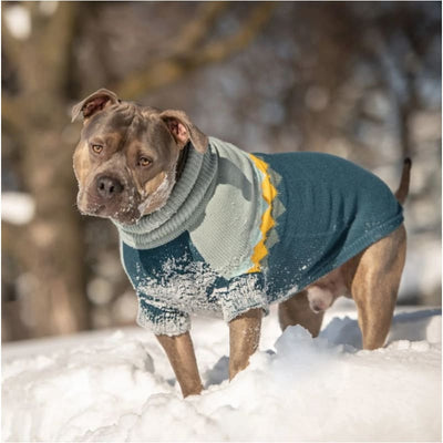 Fireside Dog Sweater in Dark Teal Dog Apparel GF PET SWEATER, NEW ARRIVAL