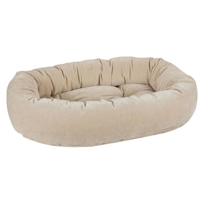 Bowsers Linen Microvelvet Donut Dog Bed Dog Beds bagel beds for dogs, bolster beds for dogs, BOWSERS, cute dog beds, donut beds for dogs