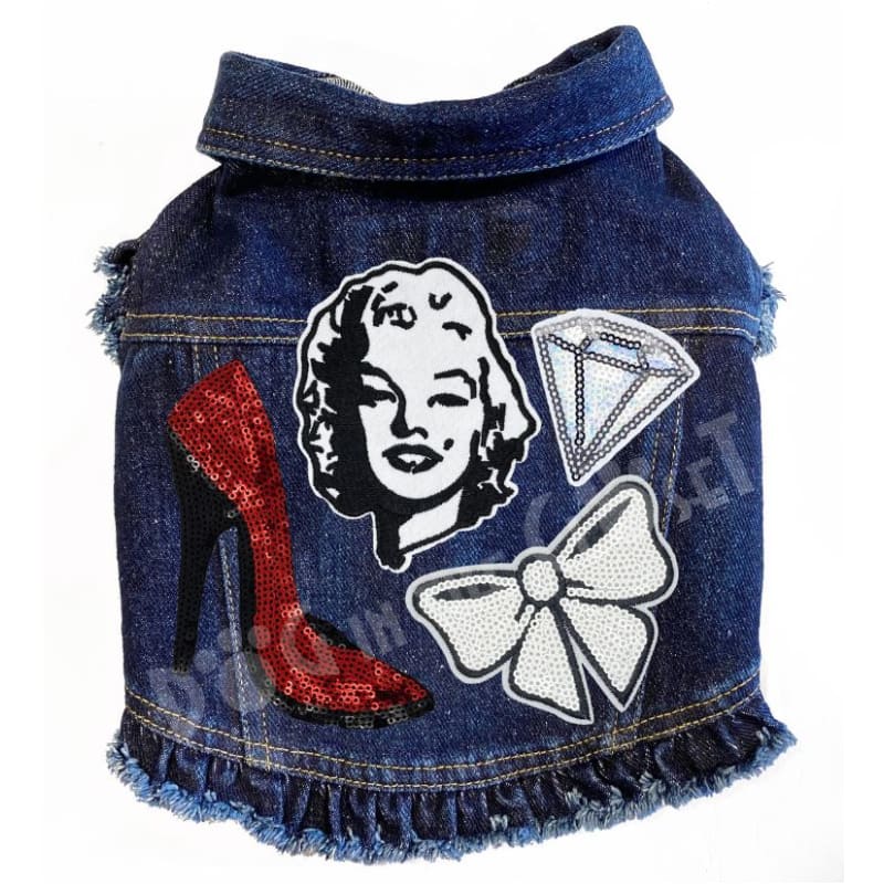 Marilyn Denim Dog Jacket DOG IN THE CLOSET JACKET, MADE TO ORDER, MORE COLOR OPTIONS, NEW ARRIVAL
