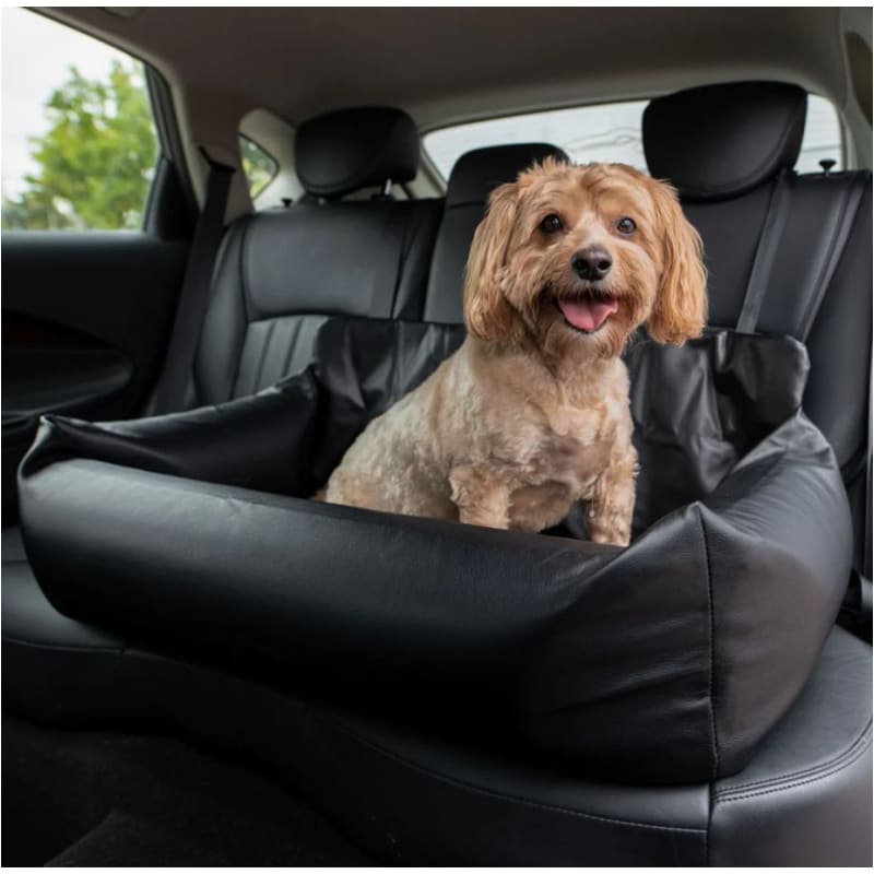 Double Seat PupProtector™ Faux Leather Memory Foam Dog Car Seat - Black NEW ARRIVAL, PAW