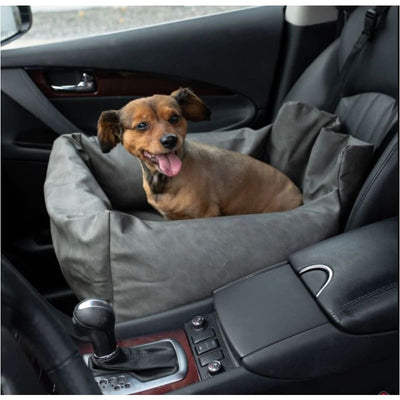 Single Seat PupProtector™ Faux Leather Memory Foam Dog Car Seat - Slate Gray NEW ARRIVAL, PAW