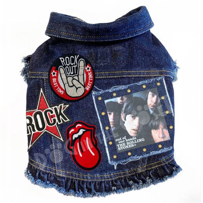 Rock Star Out of Our Heads Denim Jacket DOG IN THE CLOSET JACKET, MADE TO ORDER, MORE COLOR OPTIONS, NEW ARRIVAL