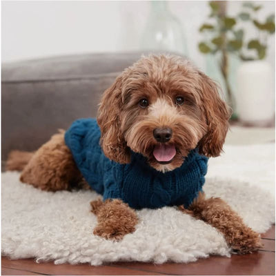 Dark Teal Chalet Sweater Dog Apparel GF PET SWEATER, NEW ARRIVAL