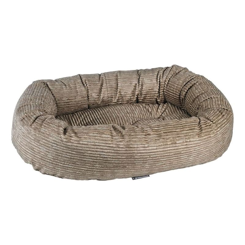 Bowsers Wheat Microvelvet Donut Dog Bed Dog Beds bagel beds for dogs, bolster beds for dogs, BOWSERS, cute dog beds, donut beds for dogs