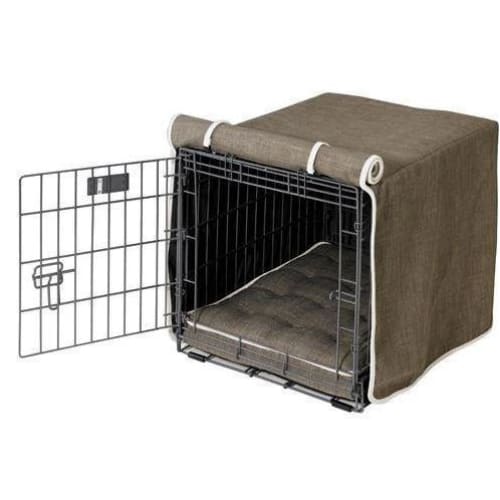 Driftwood Microlinen Dog Crate Cover