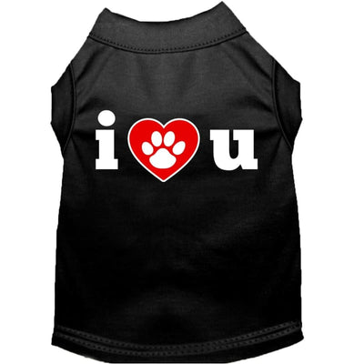 - I Love U Dog T-Shirt Mirage T-Shirt Valentine Valentines
