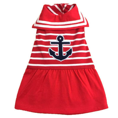 - Red Anchor Dog Dress NEW ARRIVAL