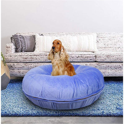 Periwinkle Bagel Bed bagel beds for dogs, cute dog beds, donut beds for dogs