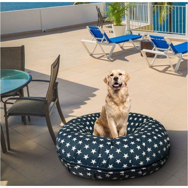 Star Banner Outdoor Bagel Bed bagel beds for dogs, cute dog beds, donut beds for dogs, NEW ARRIVAL