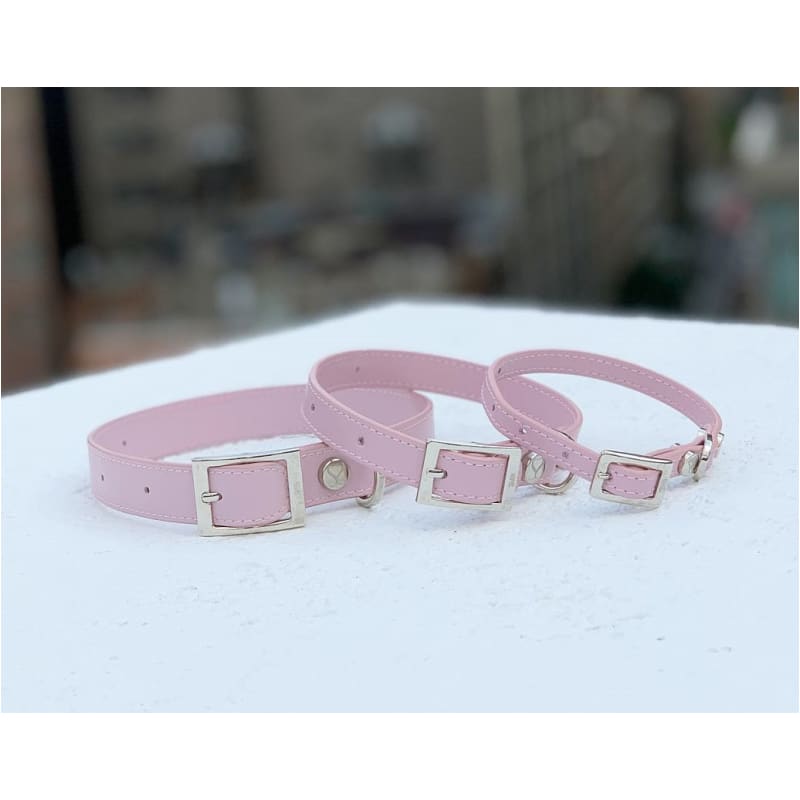 The Taylor Collar & Leash Collection - Blush Italian Leather NEW ARRIVAL