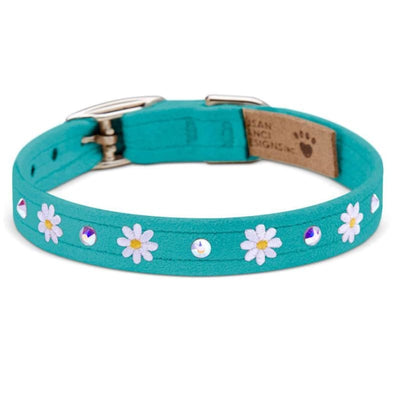 Small Daises and Crystal Ultrasuede Collar MORE COLOR OPTIONS, NEW ARRIVAL