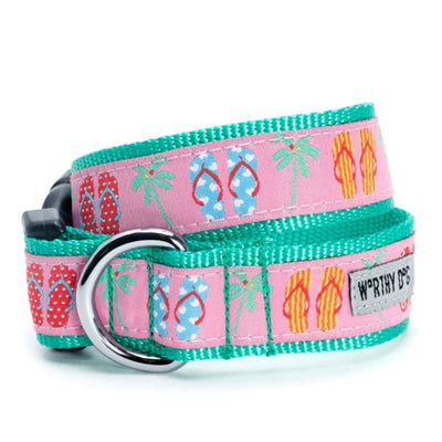 Flip Flops Collar & Leash Collection bling dog collars, cute dog collar, dog collars, fun dog collars, leather dog collars