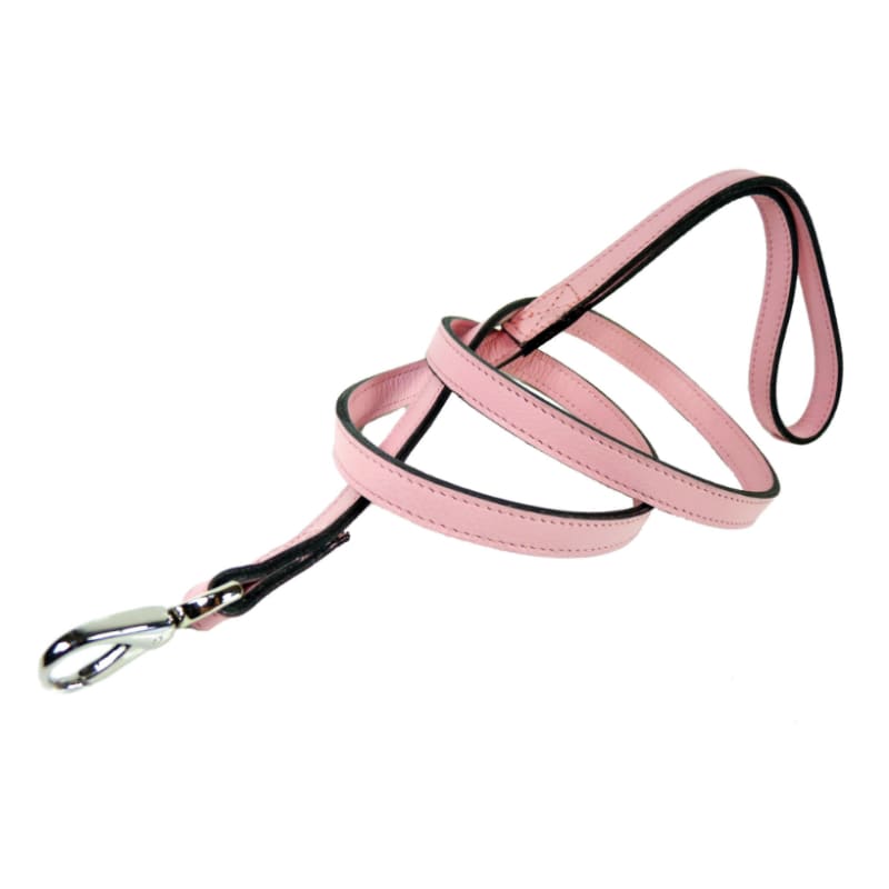 - Daisy Italian Leather Dog Collar In Sweet Pink