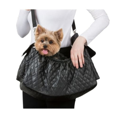 - Gigi Black Quilted Dog Sling Carrier