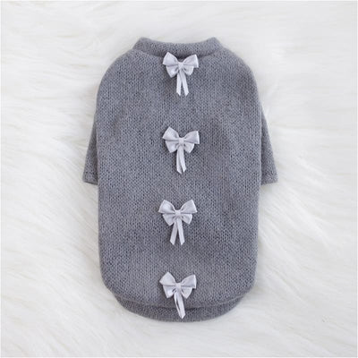 - Dainty Bow Dog Sweater NEW ARRIVAL