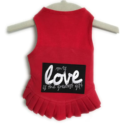 - My Love Is The Greatest Gift Dog Flounce Dress Dresses