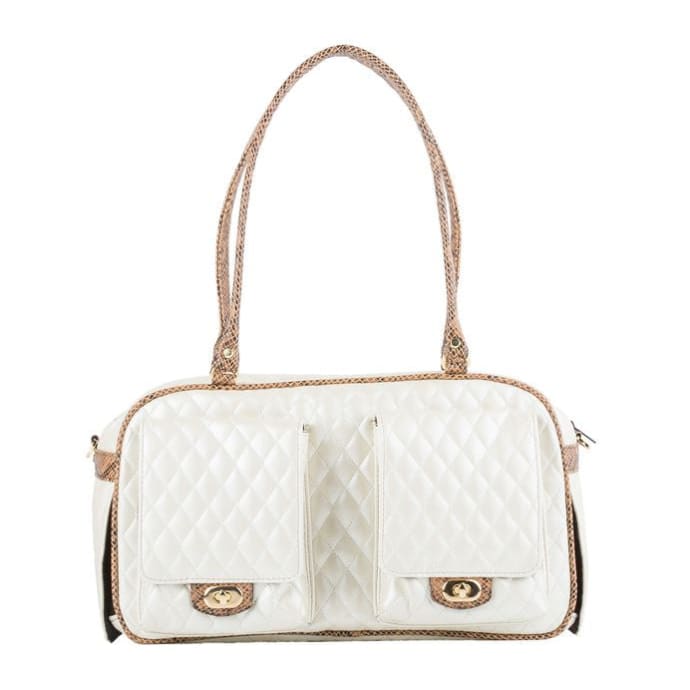 Marlee Quilted Ivory Dog Carrying Bag – Ruff Houzin