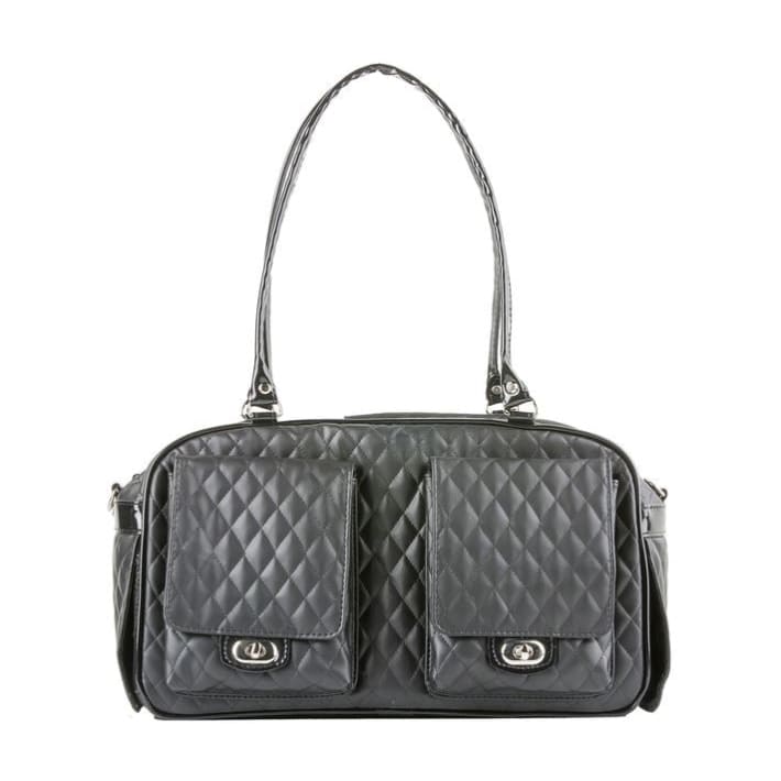 Marlee Quilted Black Dog Carrying Bag Pet Carriers & Crates luxury dog carriers, luxury dog purse carriers