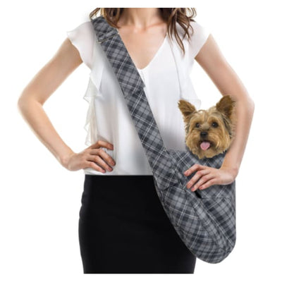 - Scotty Charcoal Plaid Cuddle Dog Carrier