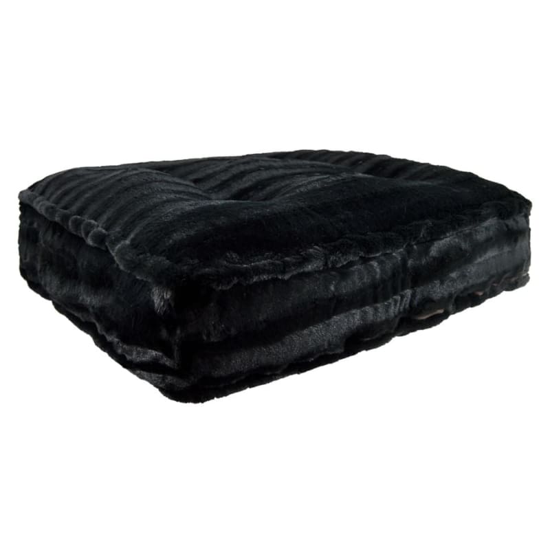Sicilian Rectangle Black Puma Bed Dog Beds BEDS, bolster dog beds, rectangle dog beds