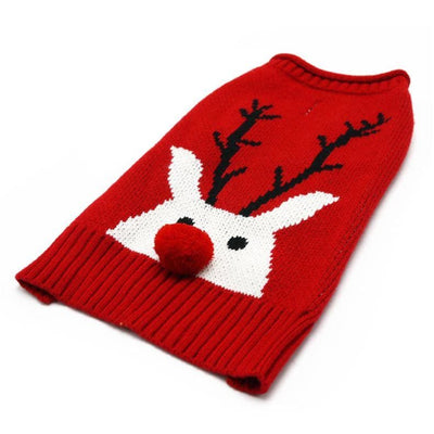 Red Nose Reindeer Dog Sweater Dog Apparel clothes for small dogs, cute dog apparel, cute dog clothes, dog apparel, dog hoodies