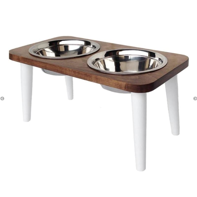 - Southern Maple Double Diner Raised Dog Feeder artisan dog feeders dog bowls dog feeders dog feeding stations double bowl dog feeders