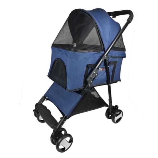 - Executive Pet Stroller With Removable Cradle In Blue