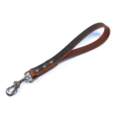 Big Dog Adjustable 1.5 Dark Brown Leather Martingale Chain Dog Collar NEW ARRIVAL