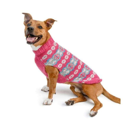 Alpaca Rose Fairisle Dog Sweater clothes for small dogs, cute dog apparel, cute dog clothes, dog apparel, dog hoodies
