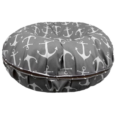 Gray Anchor Outdoor Bagel Bed bagel beds for dogs, cute dog beds, donut beds for dogs, NEW ARRIVAL