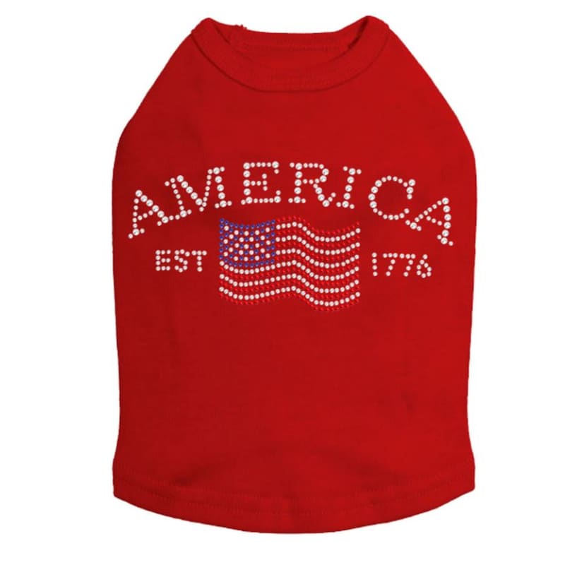 America Dog Tank Top 4th of july, clothes for small dogs, cute dog apparel, cute dog clothes, dog apparel