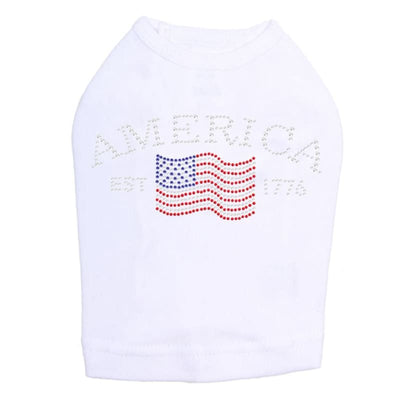 America Dog Tank Top 4th of july, clothes for small dogs, cute dog apparel, cute dog clothes, dog apparel