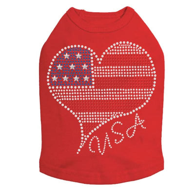 American Heart Dog Tank Top 4th of july, clothes for small dogs, cute dog apparel, cute dog clothes, dog apparel