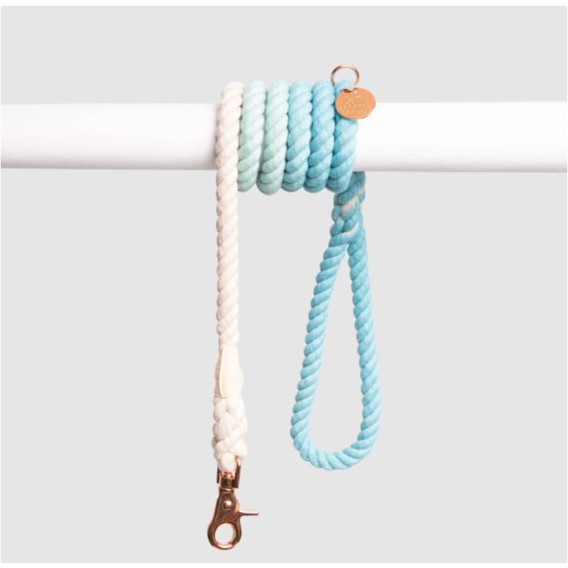 Natural & Sustainable Rope Dog Leash - Aqua Ombre NEW ARRIVAL