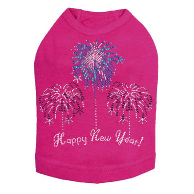 Happy New Year Fireworks Dog Tank Top clothes for small dogs, cute dog apparel, cute dog clothes, dog apparel, dog sweaters
