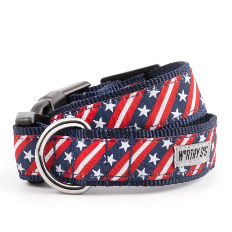 Bias Stars and Stripes Collar & Leash Collection Pet Collars & Harnesses 4th of july, bling dog collars, cute dog collar, dog collars, fun 